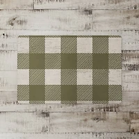 Green Buffalo Check Floor Mat