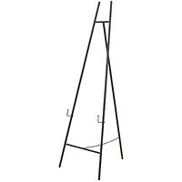 56" Black Metal Geometric 3-Tier Easel