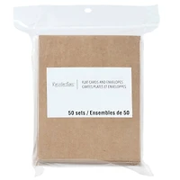 12 Packs: 50 ct. (600 total) 4.25" x 5.5" Kraft Flat Cards & Envelopes by Recollections™