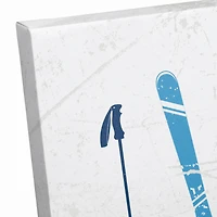 Let It Snow Skis 36x12 Canvas Wall Art