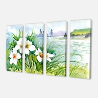 Designart - Blooming Flowers on Summer River