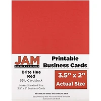 JAM Paper Brite Hue Printable Business Cards
