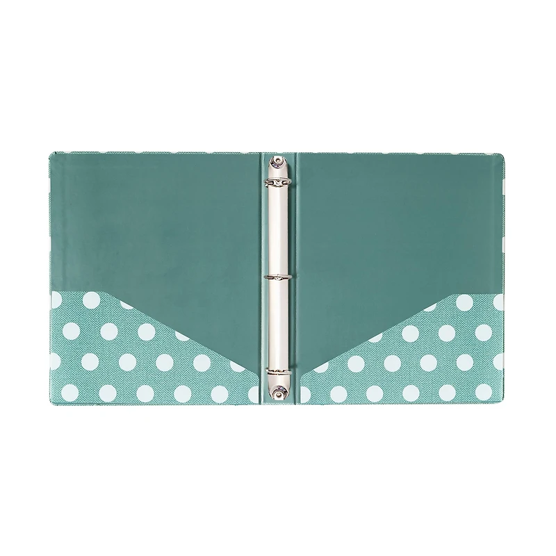 Textured Large Dots Three Ring Binder