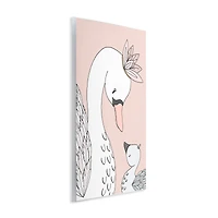 Stupell Industries Mother & Baby Swan Flower Crowns Princess Animals Wall Plaque Art