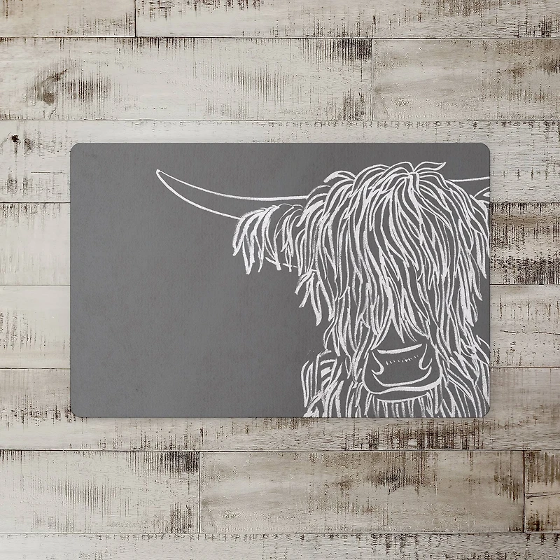 18" x 27" Wash Up Cow Sketch Floor Mat