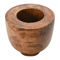Hello Honey® 8" Brown Paulownia Wood Bowl