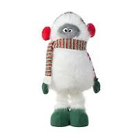 Glitzhome® 29"H Christmas Fabric Yeti With Telescoping Legs
