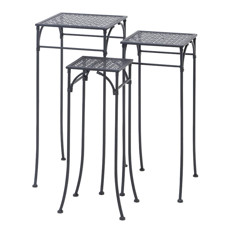 Black Metal Modern Plantstand Set