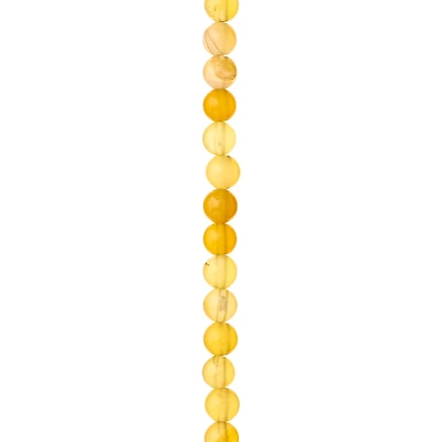 12 Packs: 30 ct. (360 total) Yellow Dyed Agate Round Beads, 6mm by Bead Landing™
