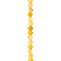 12 Packs: 30 ct. (360 total) Yellow Dyed Agate Round Beads, 6mm by Bead Landing™