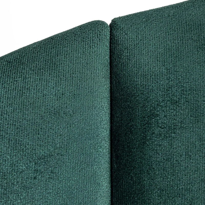 Hello Honey® NoSom 7ft. King Sized Emerald Green Upholstered Velvet Panel Arched Headboard