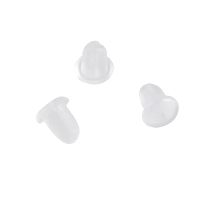 Bead Landing™ Plain Plastic Clear Earring Back