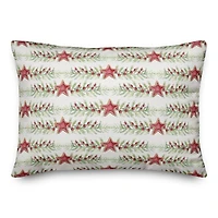 Star Holly Pattern Throw Pillow