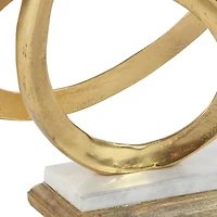 CosmoLiving by Cosmopolitan 17" Gold Aluminum Geometric Sculpture