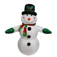 4ft. Inflatable Lighted Snowman with Top Hat Christmas Yard Art Decoration