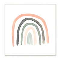 Stupell Industries Sweet Rainbow Arches Soft Green Pink Pastels,12" x 12"