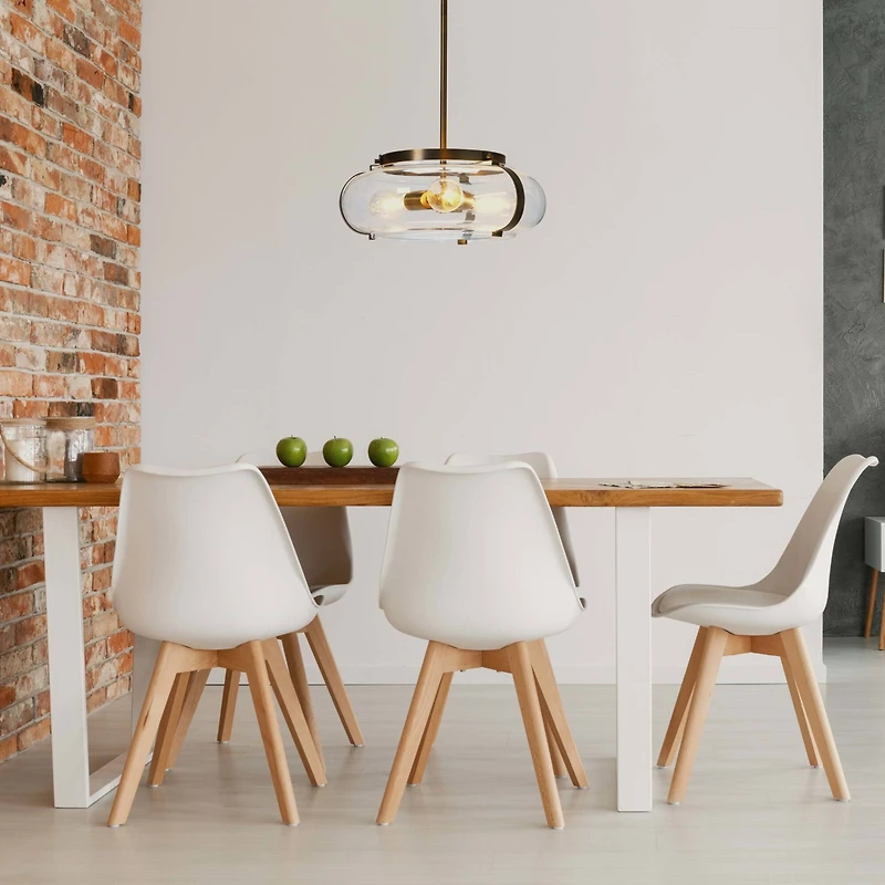 Hello Honey® Robert Stevenson Lighting Alston Brushed Bronze Glass & Metal Ceiling Light