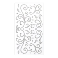 Silver Holographic Glitter Swirl Stickers by Recollections™