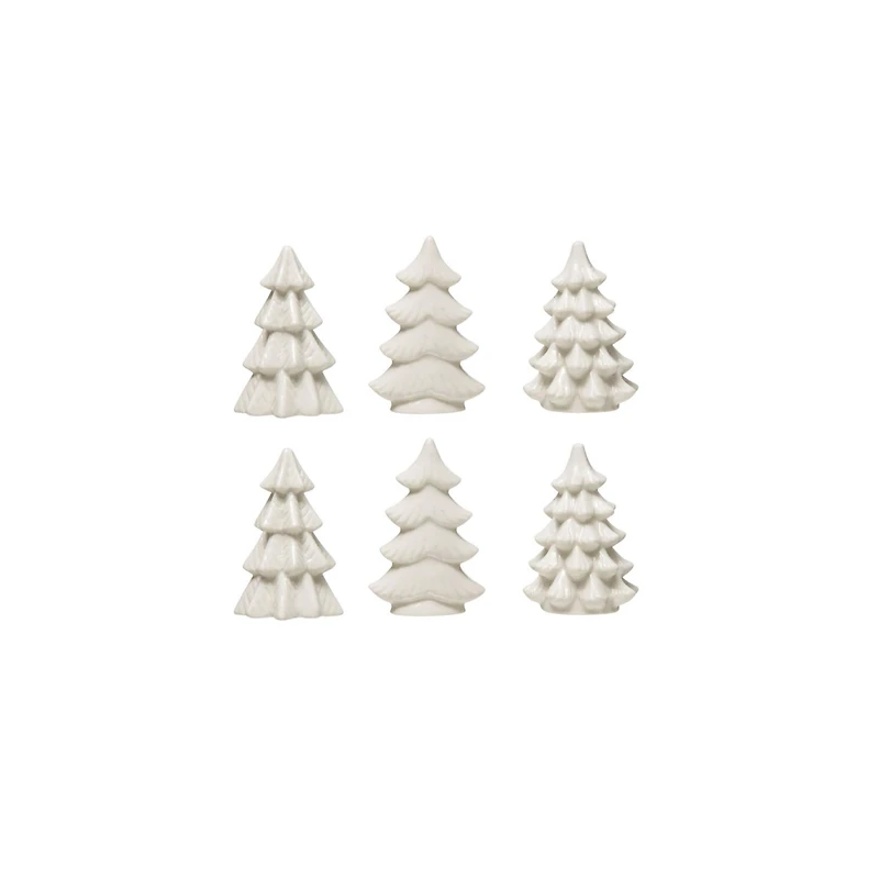 Hello Honey® 3" White Stoneware Trees Set