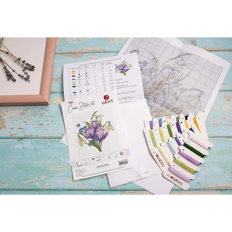 Luca-S Spring Flowers Counted Cross Stitch Kit