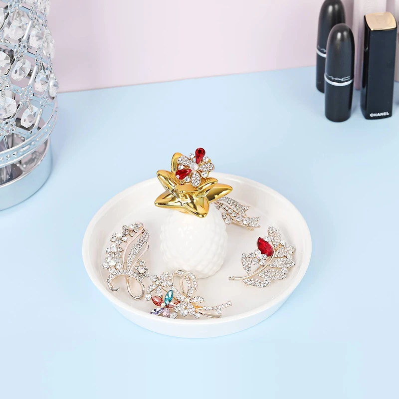 NEX™ 6" Pineapple Ceramic Jewelry Holder