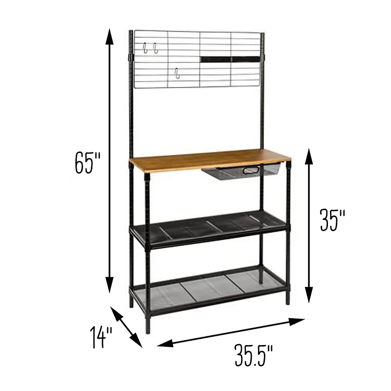 Honey Can Do Black Matte Work Station