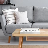 Elegant Designs™ 15.5" Mr. & Mrs. Serving Tray with Handles