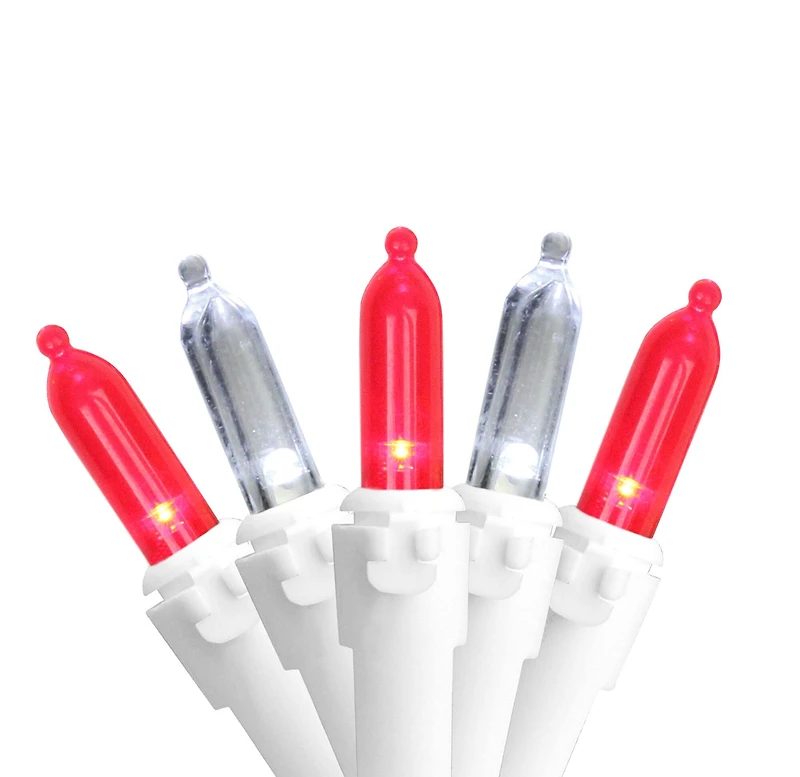 100ct. White & Red Mini String Lights