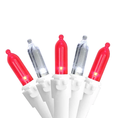 100ct. White & Red Mini String Lights