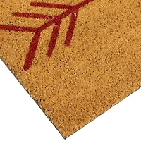 Red Love Arrow Natural Coir Outdoor Doormat