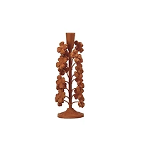 Hello Honey® 11" Terra Cotta Blossom Taper Candle Holder