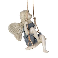 Design Toscano 11.5" Summertime Fairy on a Swing Statue