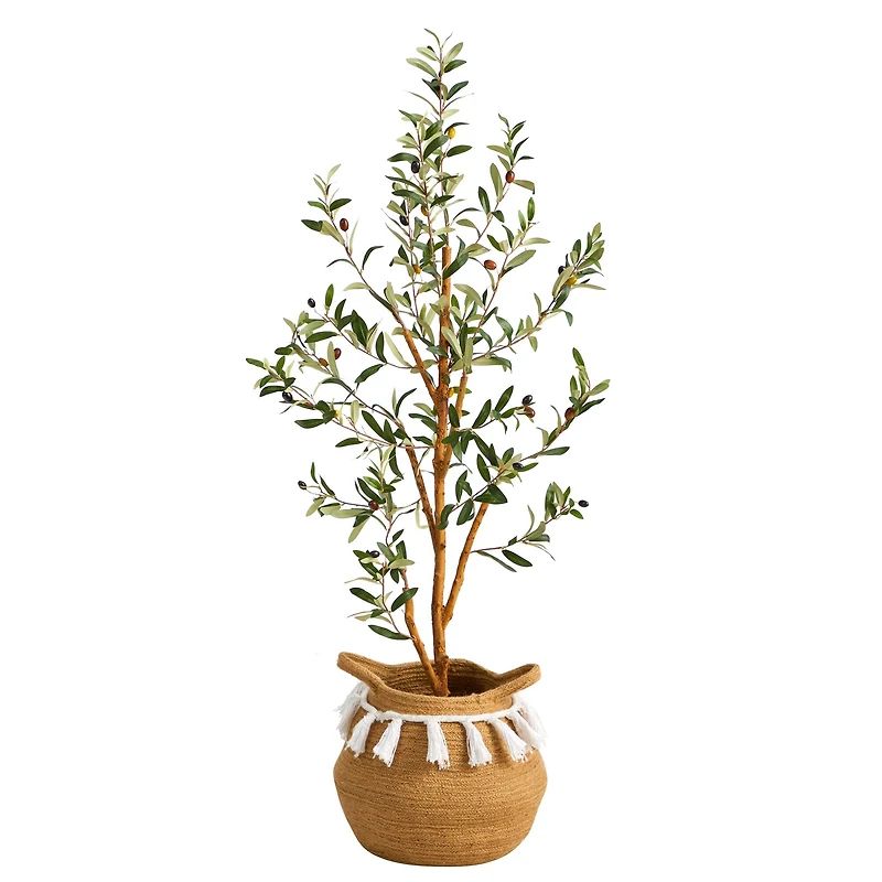 3.5ft. Artificial Olive Tree with Basket