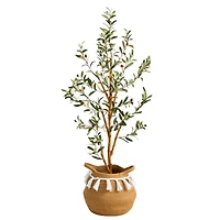 3.5ft. Artificial Olive Tree with Basket
