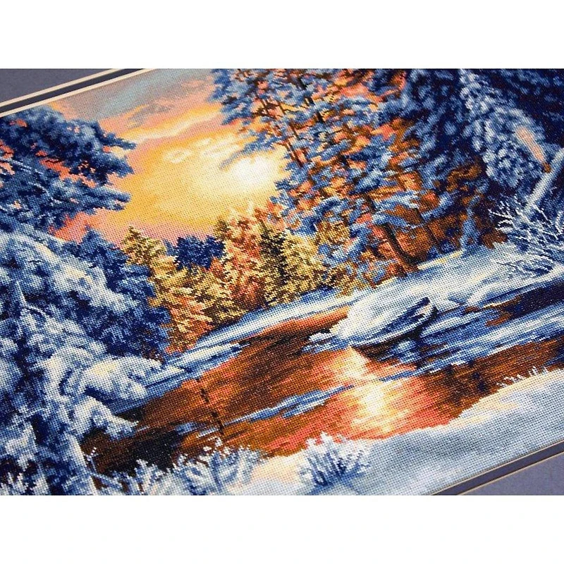 Luca-S Winter Landscape Counted Cross Stitch Kit