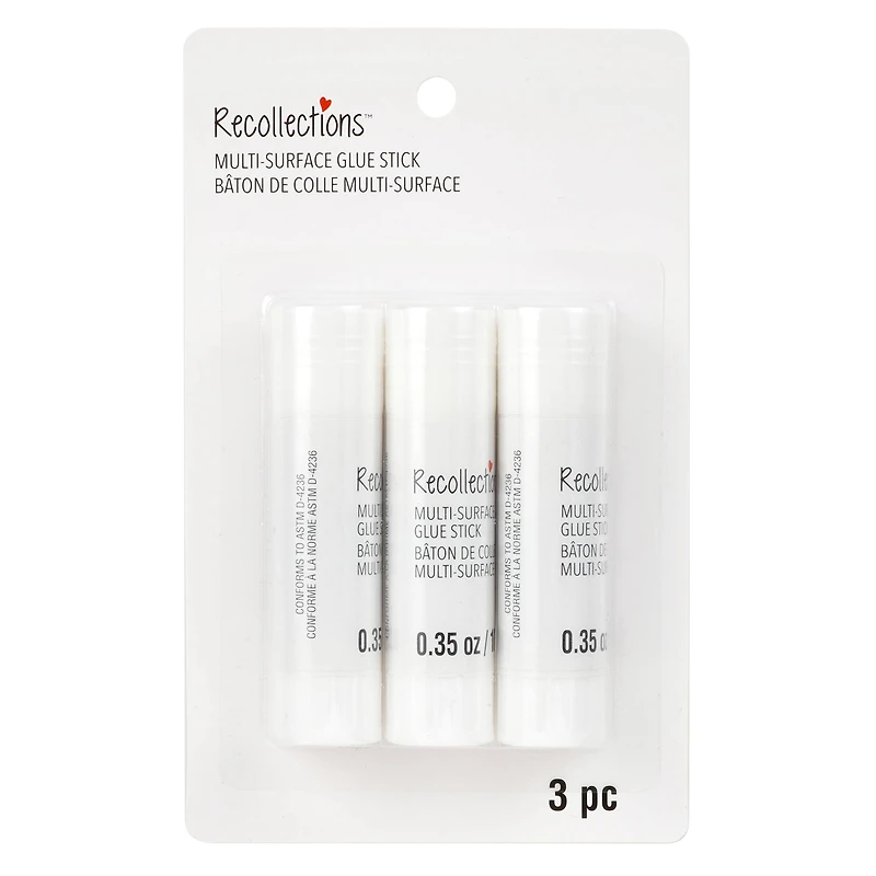 Multi-Surface Glue Sticks by Recollections™, 3ct.
