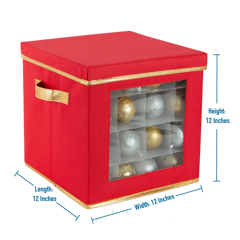 Simplify Small Ornament Storage Box with See-Through Window
