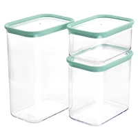 Martha Stewart Mint Green Rectangular Plastic Stackable Container Set