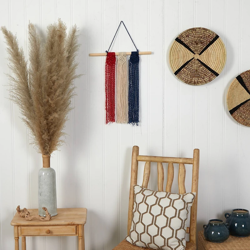 24" Americana Macramé Wall Hanging