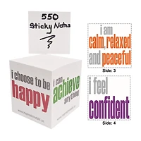 Inspired Minds 2 3/4 Inch Sticky Memo Cube, 550 Sheets