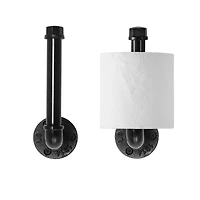 NEX™ 6.5" Black Iron Rustic Toilet Paper Roll Holders, 2ct.