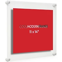 Cool Modern Frames 2 Pack Clear Acrylic Float Frame with Silver Hardware