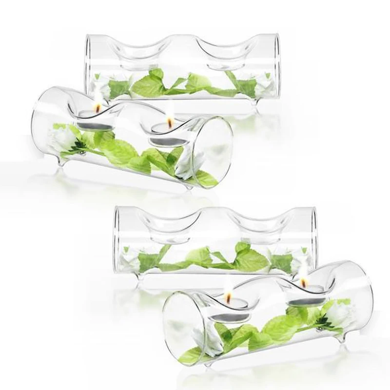 JoyJolt® Ambient Double Tea Light Candle Holders, 4ct.