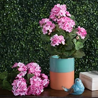 18" Artificial Light Pink Geranium Bush, 4ct.