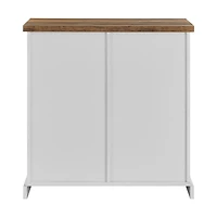 Walker Edison 32" Solid White Reclaimed Barnwood Rustic Farmhouse Buffet 