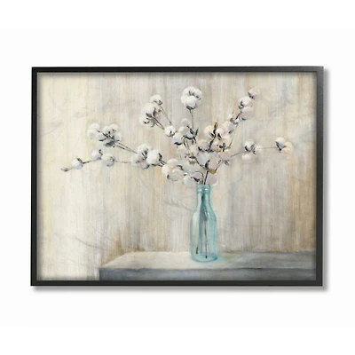 Stupell Industries Beautiful Cotton Flower Framed Wall Art