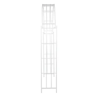 White Iron Contemporary Garden Arbor, 91" x 54" x 15"