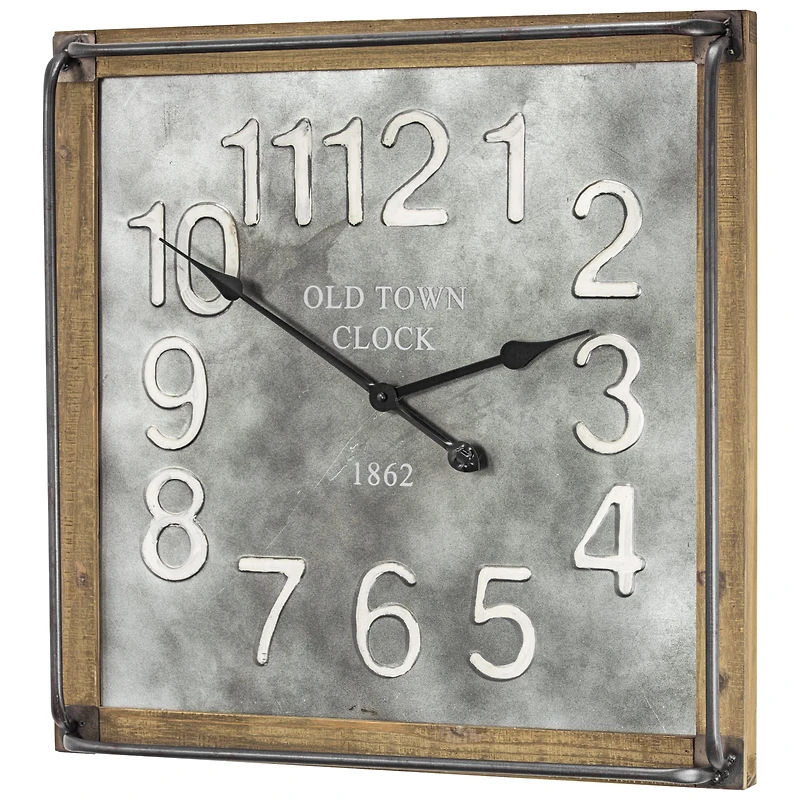 Old Town Clock 1862 Oversized Hanging Wall Clock 23"