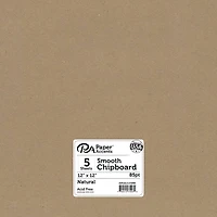 PA Paper™ Accents Natural 12" x 12" Heavy Chipboard, 5 Sheets