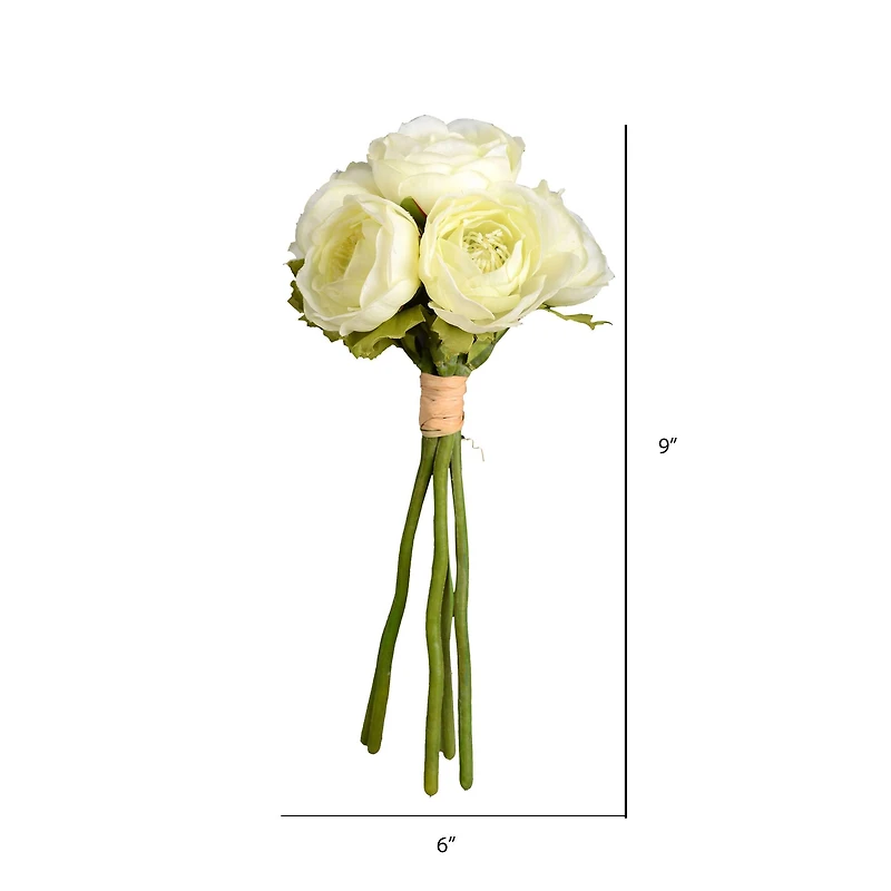 Mini White Artificial Ranunculus Bundle
